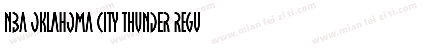 NBA Oklahoma City Thunder Regular字体转换